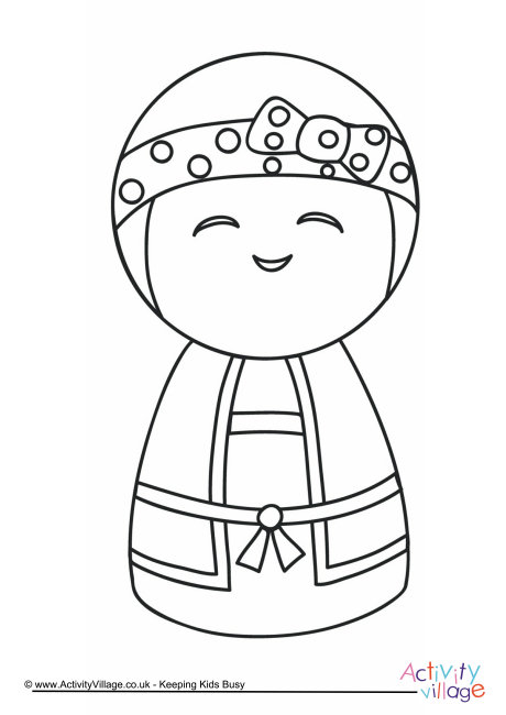 460x650 Doll Colouring Page 3
