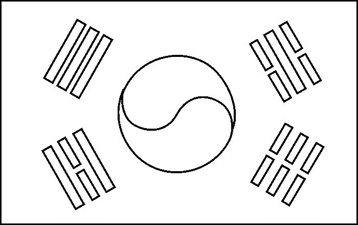 700x439 Korean Flag Coloring Page