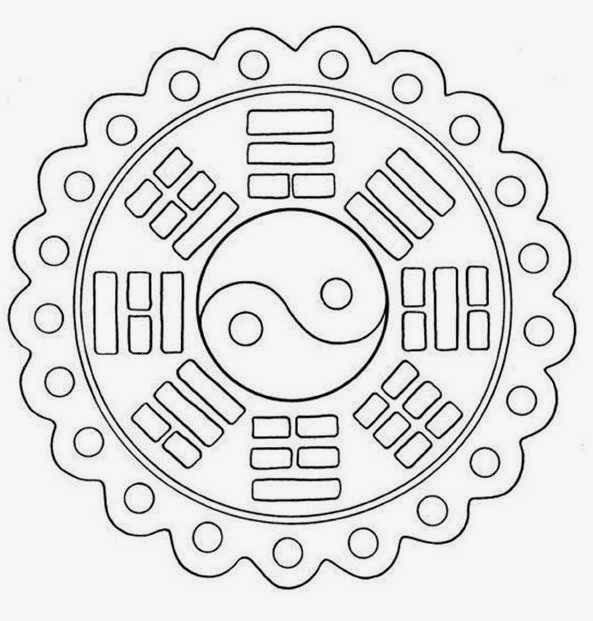 593x621 132 Yin Yang Korean Mandala Coloring Pages For Beginner Sharon'S