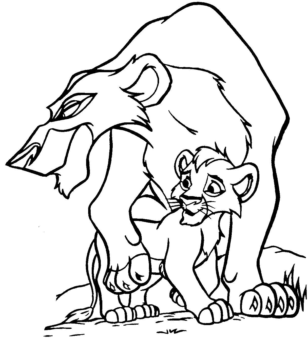 Lion King Coloring Pages Kovu 2 Zira 1216x1334 Lion King Coloring Pages Kovu 2 Zira