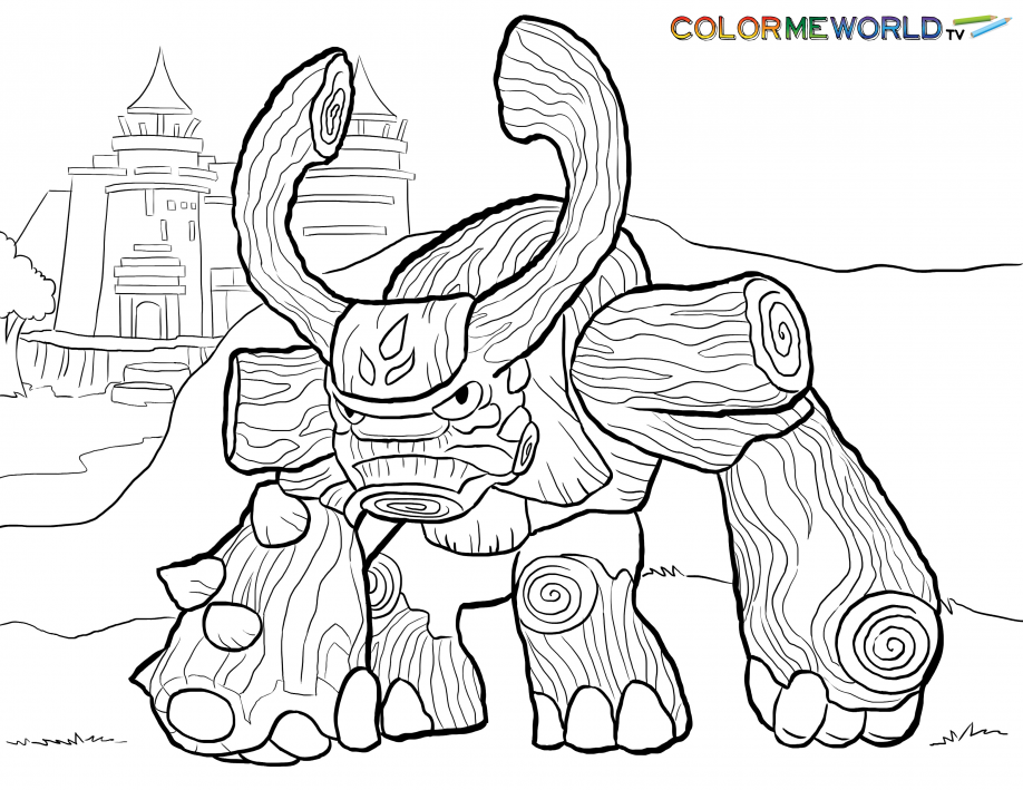 918x709 Free Printable Skylander Tree Rex With Castle Coloring Pages