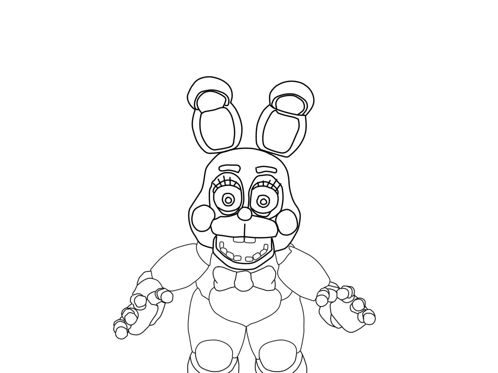 1024x768 Pictures Toy Bonnie Coloring Pages,