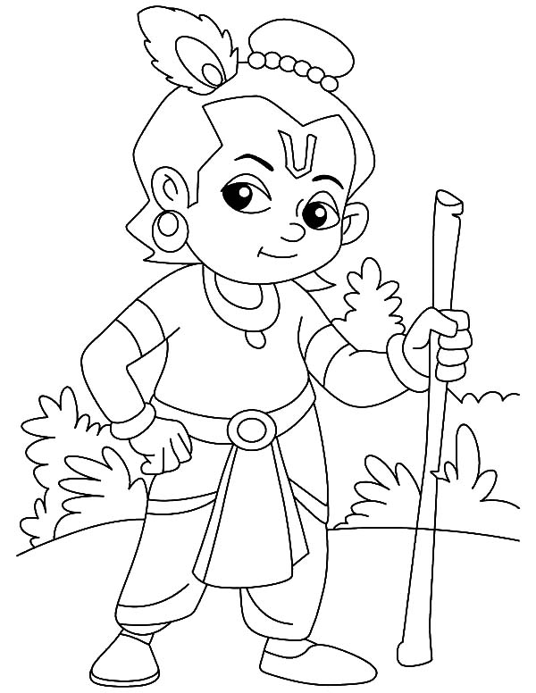 600x776 Supreme Personality Of Godhead Krishna Coloring Pages