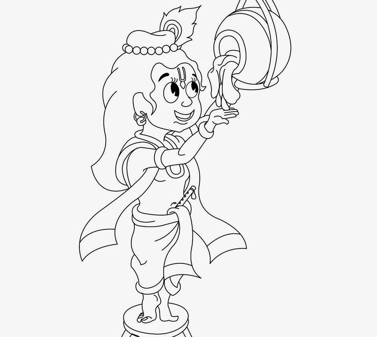 1259x1123 Krishna Coloring