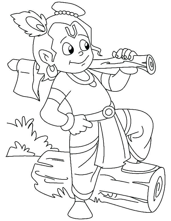 600x776 Krishna Coloring Pictures