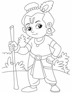 236x305 Baby Krishna The Butter Thief Coloring Pages Download Free Baby