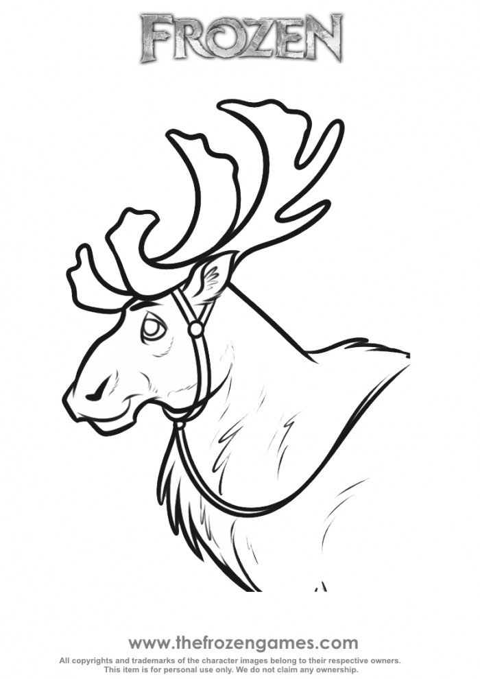 700x990 Sven Frozen Coloring Sheet Frozen Games