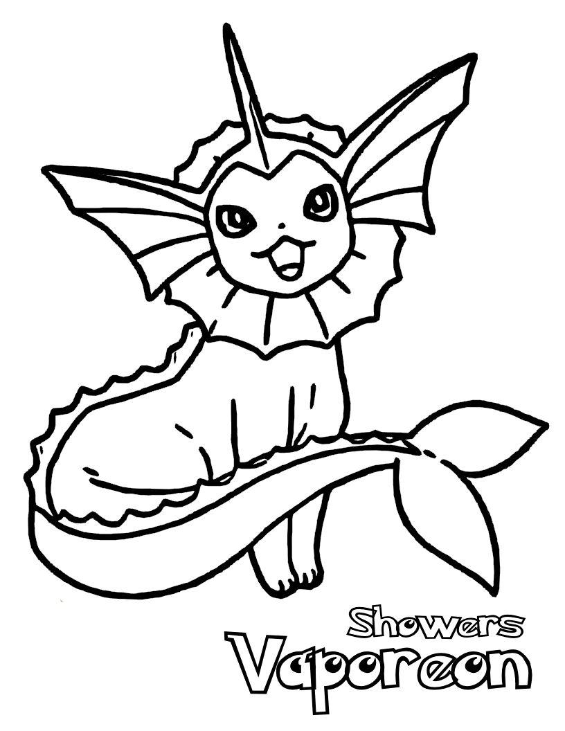 816x1056 Winsome Vaporeon Coloring Pages Printable For Pretty Vaporeon