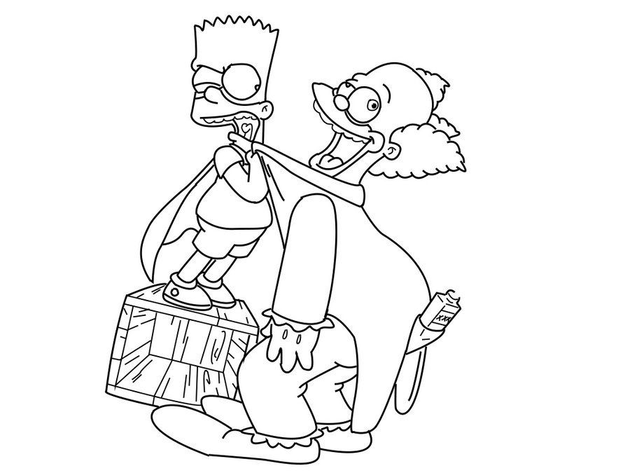 Clown Coloring Pages Krusty The Clown Coloring Pages Kids 900x675 Clown Coloring Pages Krusty The Clown Coloring Pages Kids