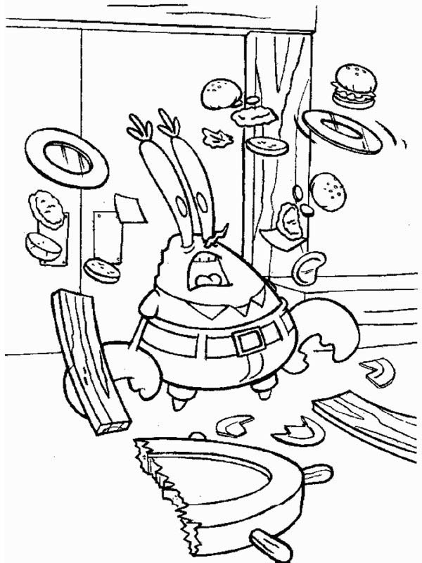 Krusty Krab Is A Mess Coloring Page Color Luna 600x800 Krusty Krab Is A Mess Coloring Page Color Luna