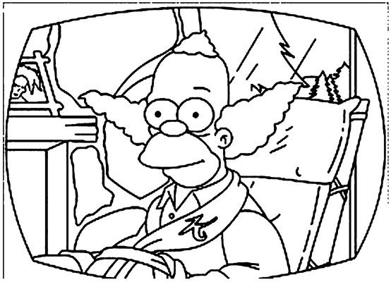 Krusty The Clown Coloring Page Coloring Pages Stitch 554x400 Krusty The Clown Coloring Page Coloring Pages Stitch