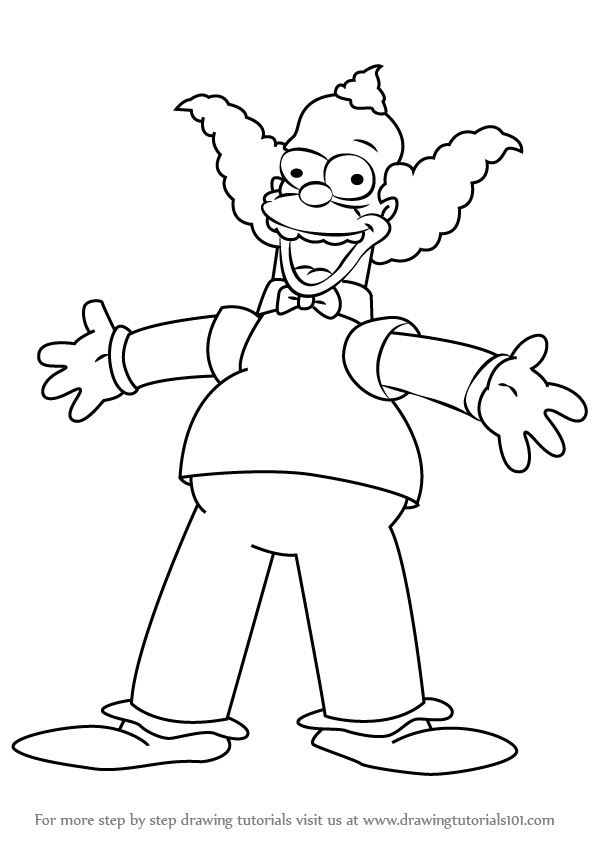 Pictures Krusty The Clown Drawing, 599x846 Pictures Krusty The Clown Drawing,