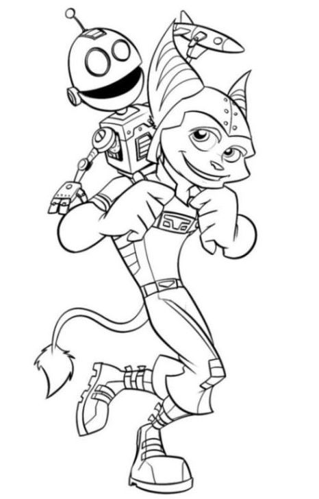 466x728 Coloring Page Ratchet And Clank Ratchet Clank Coloring Pages