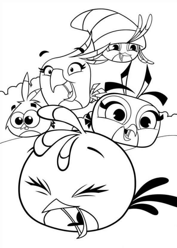 593x832 Coloring Pages Angry Birds Stella To Download And Print For Free