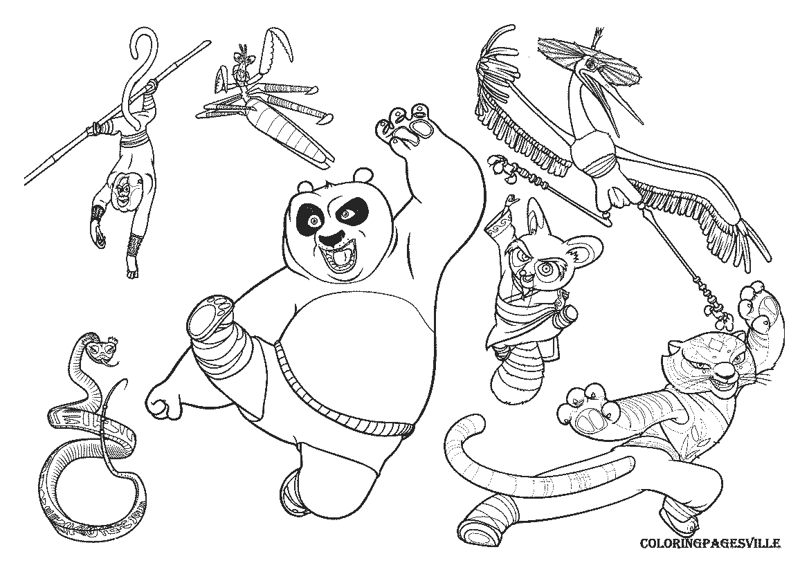 Kung Fu Coloring Pages