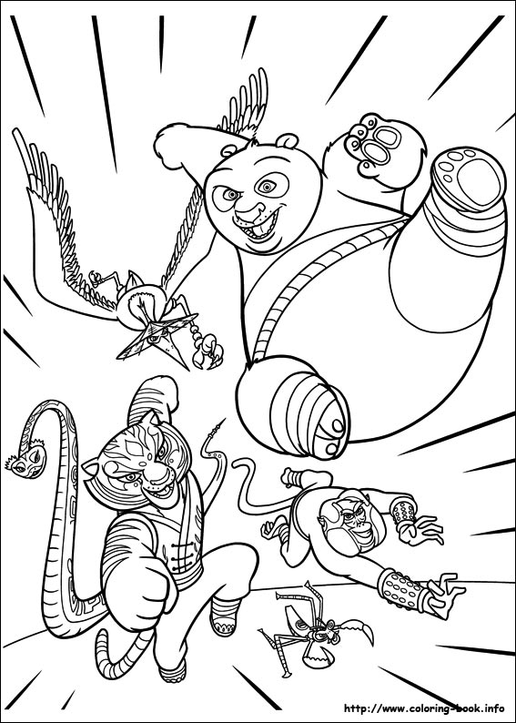 567x794 Kung Fu Panda 2 Coloring Pages