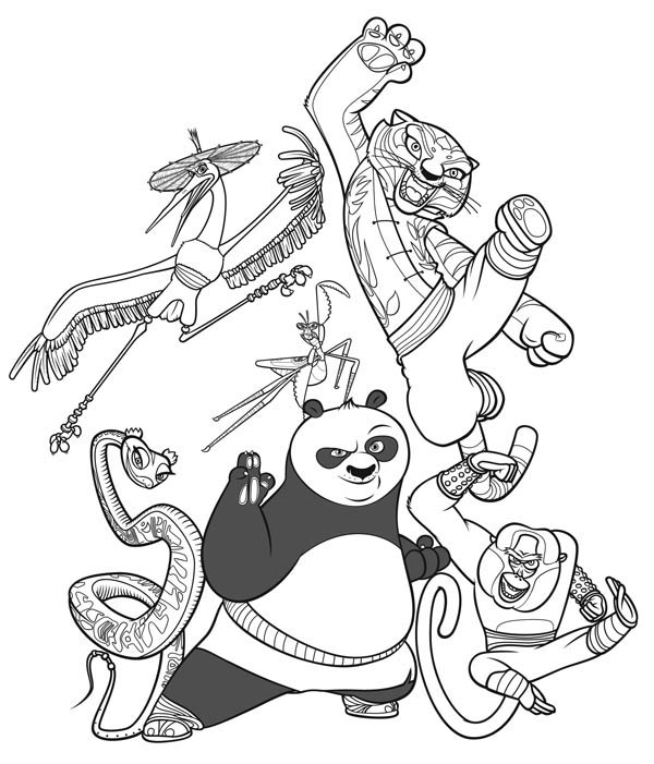 600x701 The Legend Of Kung Fu Panda Coloring Page
