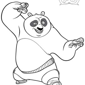 300x300 Kung Fu Panda Coloring Pages 5 Coloringpagehub