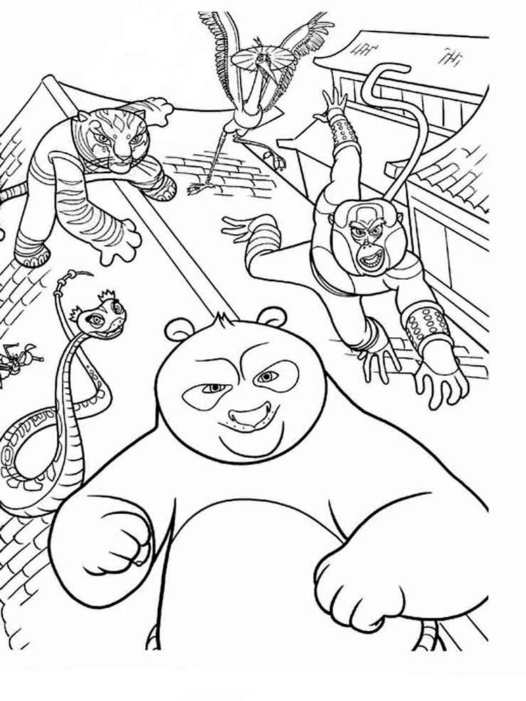 750x1000 Free Printable Kung Fu Panda Coloring Pages.