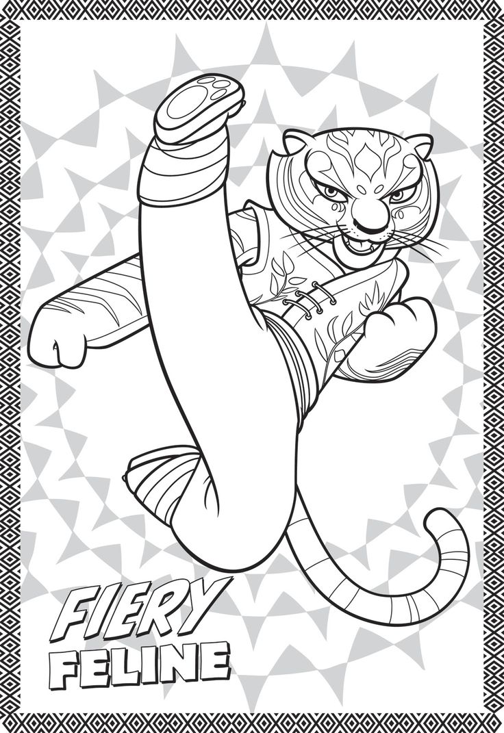 Kung Fu Panda Tigress Coloring Pages