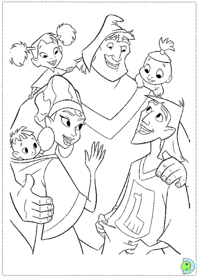 691x960 Emperor's New Groove Coloring Pages