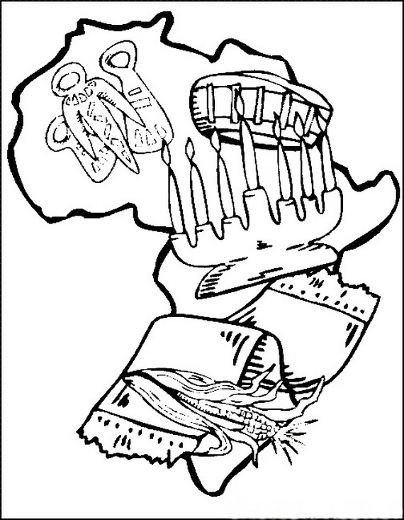 570x733 December Holiday Kwanzaa Coloring Pages