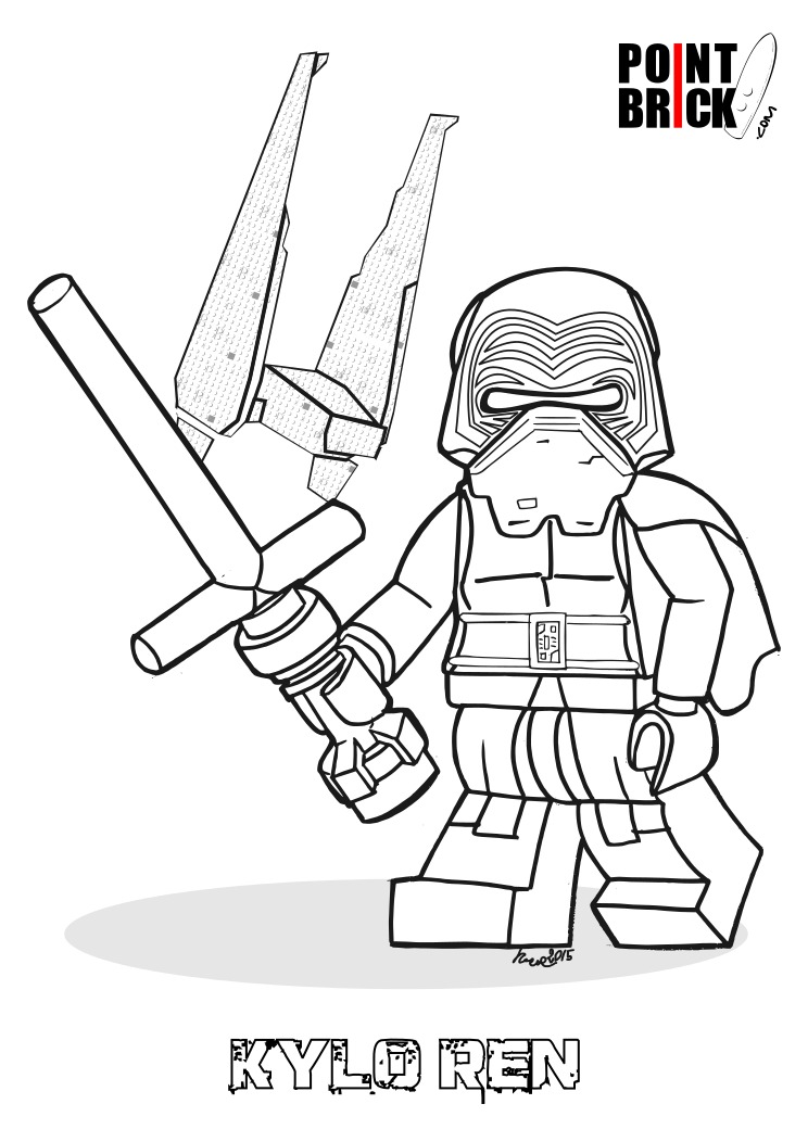 Lego Kylo Ren Coloring Pages 744x1052 Lego Kylo Ren Coloring Pages