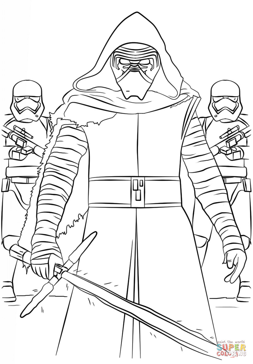Kylo Ren And The First Order Coloring Page 15 Star Wars Pages 824x1186 Kylo Ren And The First Order Coloring Page 15 Star Wars Pages