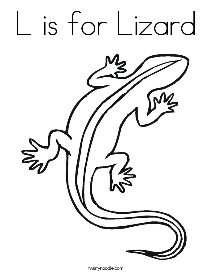 L Is For Lizard Coloring Page 685x886 L Is For Lizard Coloring Page