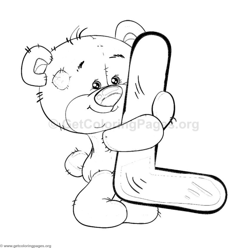 Teddy Bear Alphabet Letter L Coloring Pages Add Color To It 843x843 Teddy Bear Alphabet Letter L Coloring Pages Add Color To It