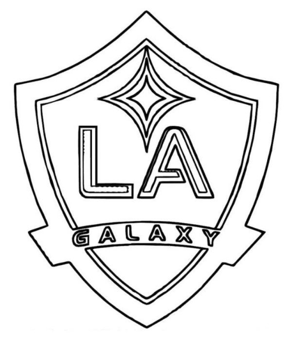 La Galaxy Logo Soccer Coloring Pages 600x709 La Galaxy Logo Soccer Coloring Pages