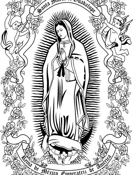 La Virgen De Guadalupe Coloring Pages Color Print 21264 458x600 La Virgen De Guadalupe Coloring Pages Color Print 21264