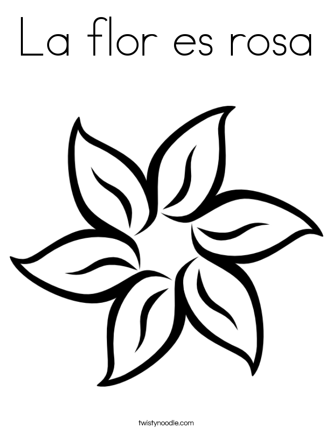 La Flor Es Rosa Coloring Page 685x886 La Flor Es Rosa Coloring Page