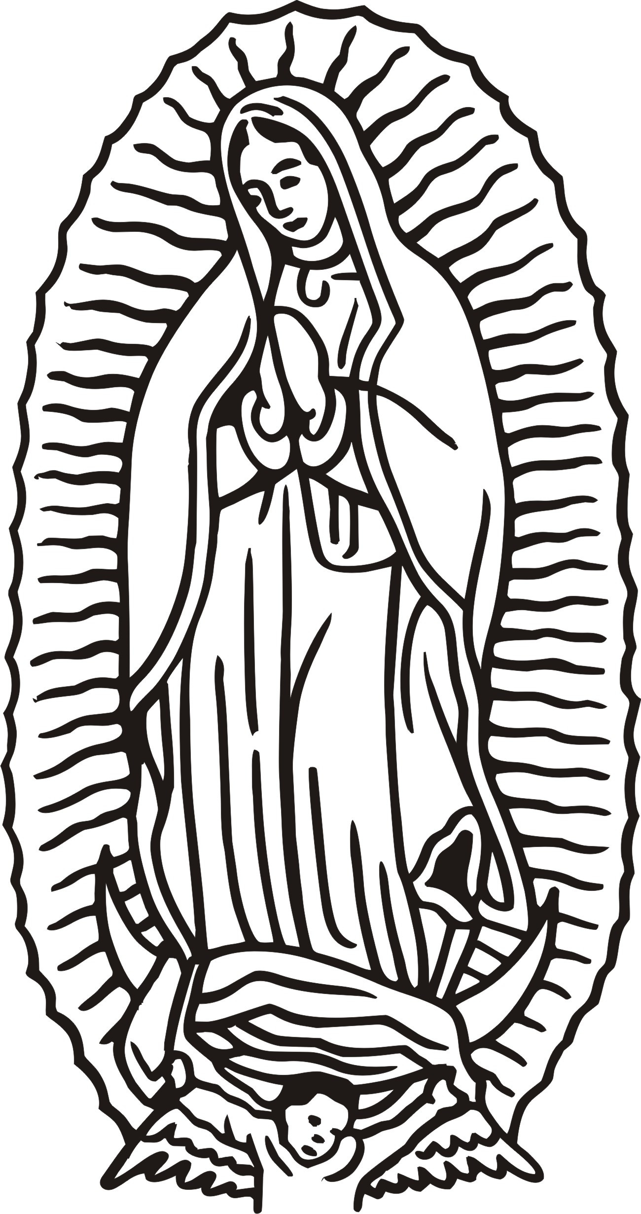 Virgen De Guadalupe Coloring Pages To Print Of Stuning La Drawings 1300x2461 Virgen De Guadalupe Coloring Pages To Print Of Stuning La Drawings