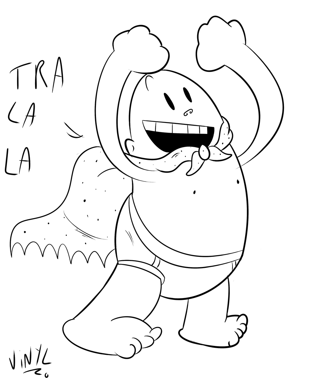 Captain Underpants Coloring Pages Tra La La 1024x1239 Captain Underpants Coloring Pages Tra La La