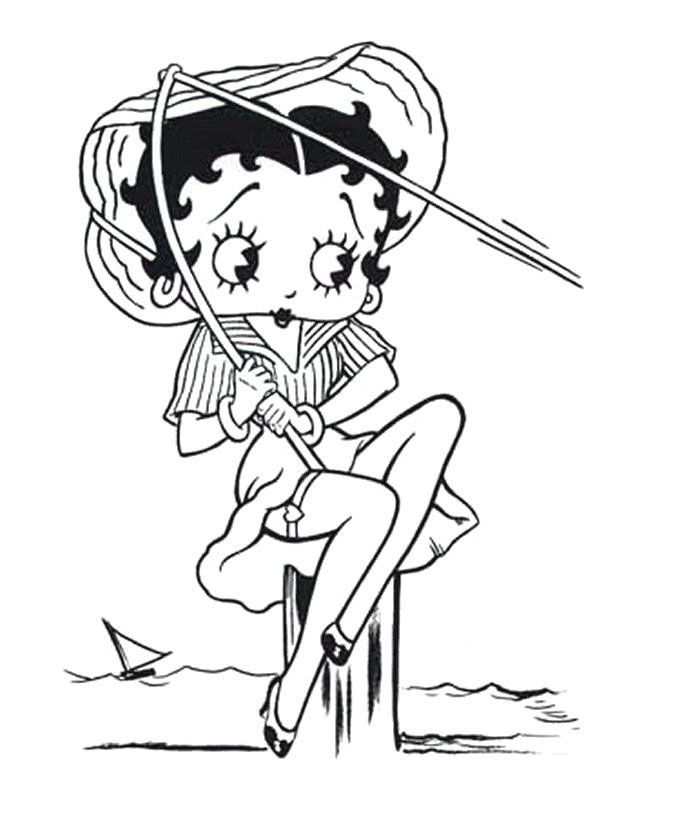 700x840 Free Printable Betty Boop Coloring Pages For Kids Betty Boop