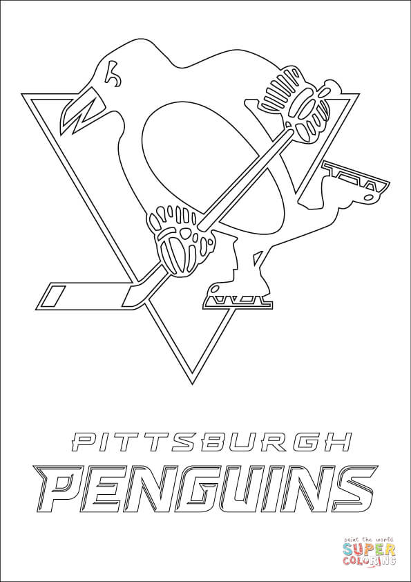 595x842 La Kings Coloring Pages Elegant Pittsburgh Penguins Logo Coloring