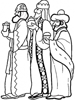 260x350 Three Kings Day Coloring Page