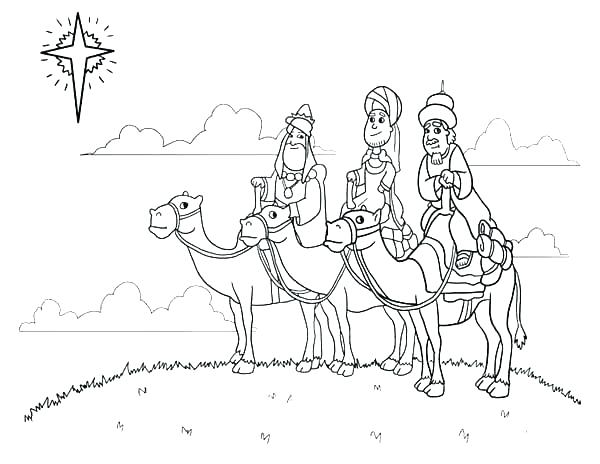 600x464 Wise Men Coloring Pages