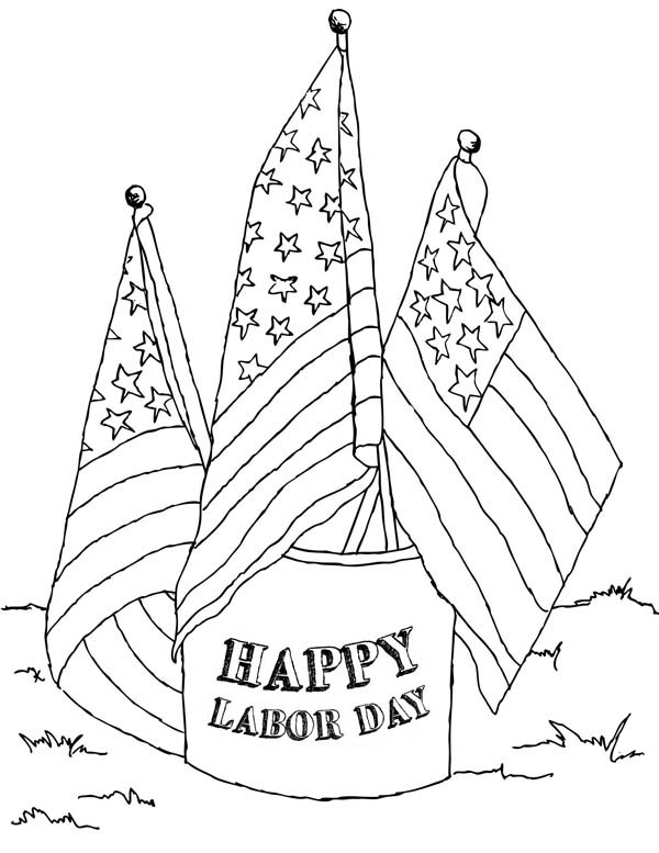 600x777 American Labor Day Coloring Page Color Luna