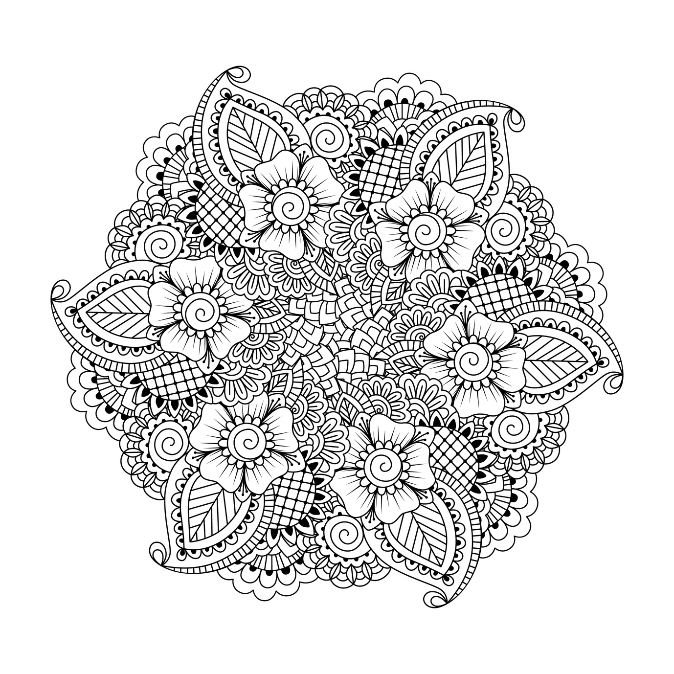 1378x1378 These Printable Abstract Coloring Pages Relieve Stress And Help
