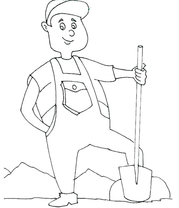 600x697 Proud Farmer Labor Day Coloring Page Color Proud Farmer