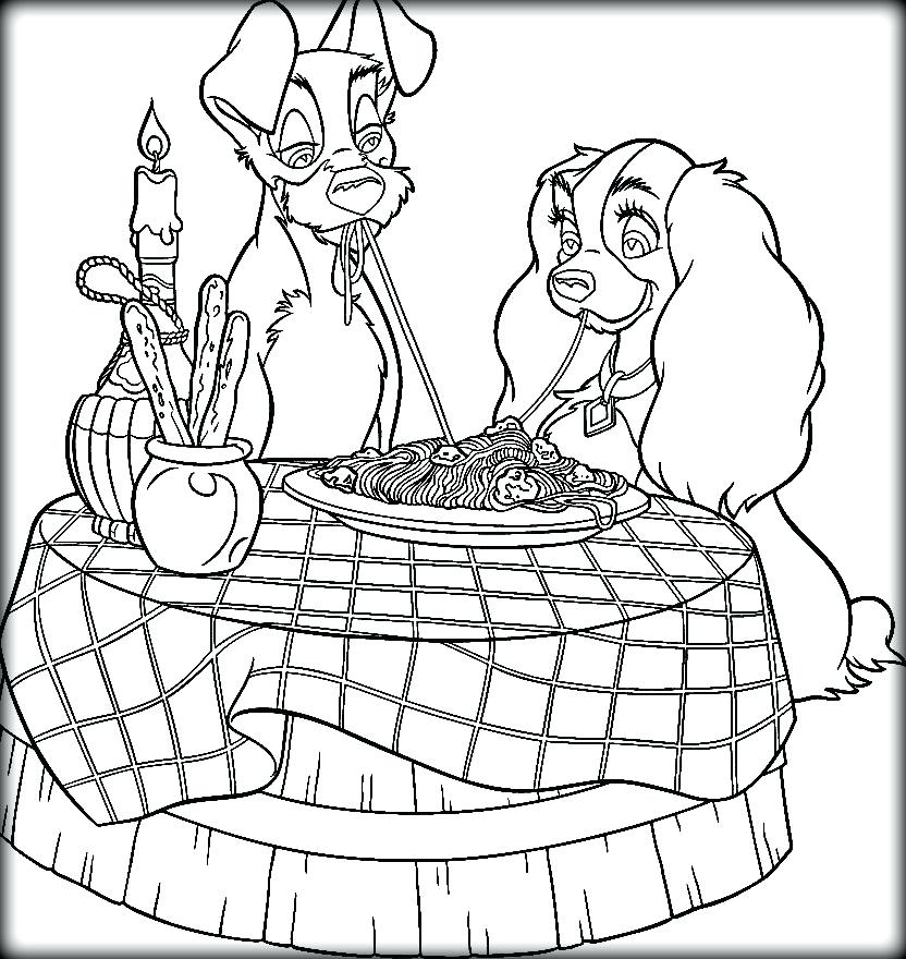 Lady And The Tramp Coloring Pages Lady Tramp Coloring Pages Free 832x880 Lady And The Tramp Coloring Pages Lady Tramp Coloring Pages Free