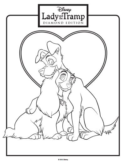 Lady And The Tramp Coloring Sheets 402x515 Lady And The Tramp Coloring Sheets