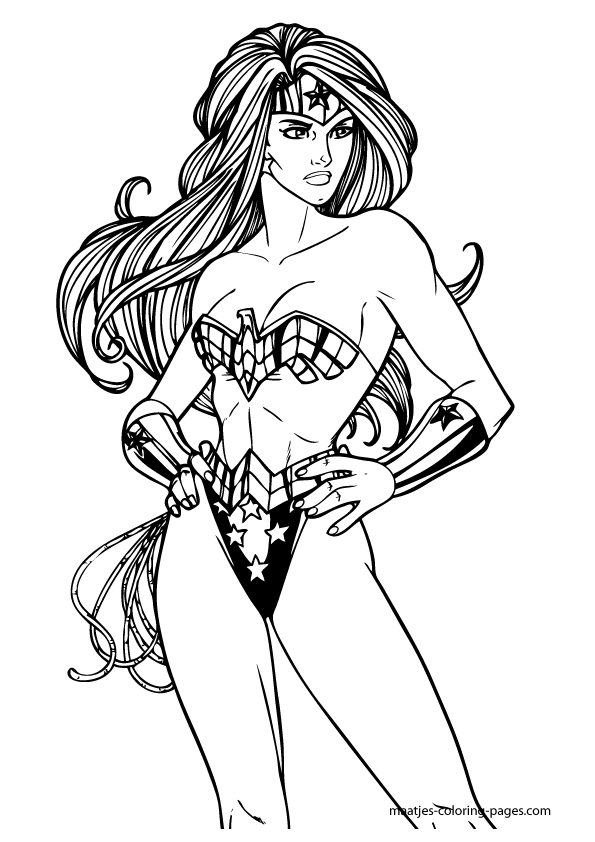 595x842 Wonder Woman Coloring Wonder Woman Coloring Pages Fonts