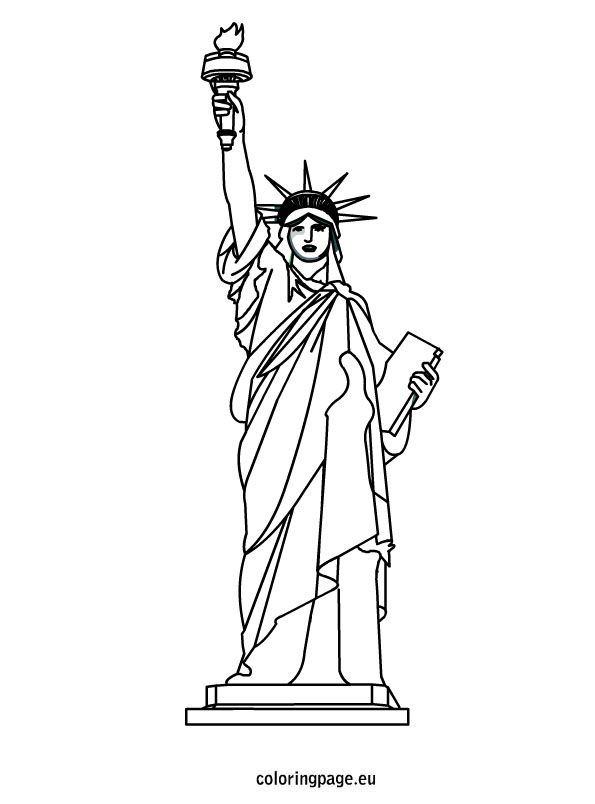 595x804 4th Of July Week Statue Of Liberty Coloring Sheet Toddler Class
