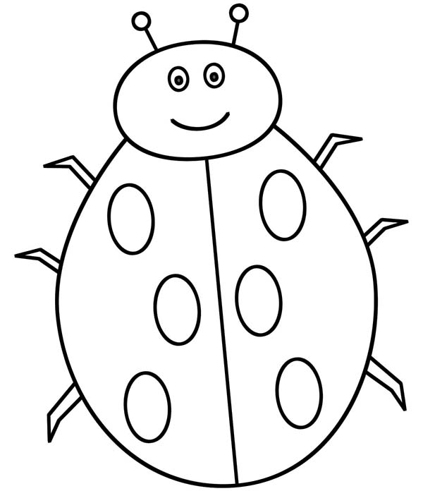 600x696 Lady Bug Is Smiling Coloring Page Color Luna