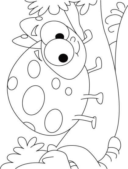 Ladybug Coloring Pages Smiling 420x556 Ladybug Coloring Pages Smiling
