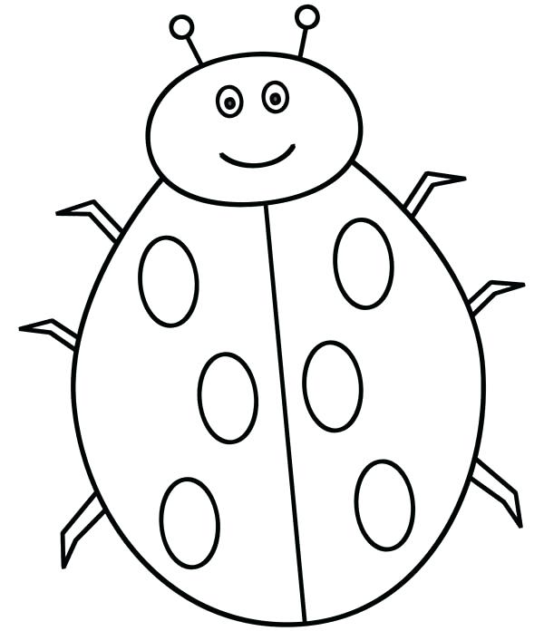 600x696 Printable Bug Coloring Pages For Kids Realistic Ladybug Coloring