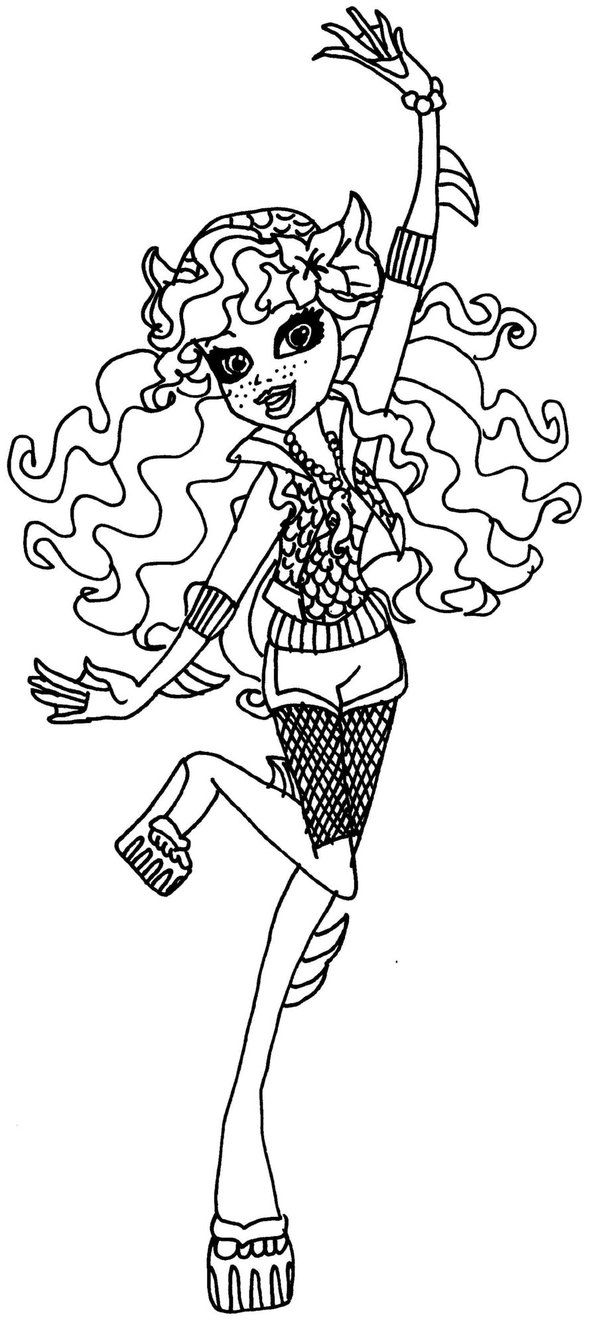 597x1339 Monster High Coloring Pages Lagoona Blue